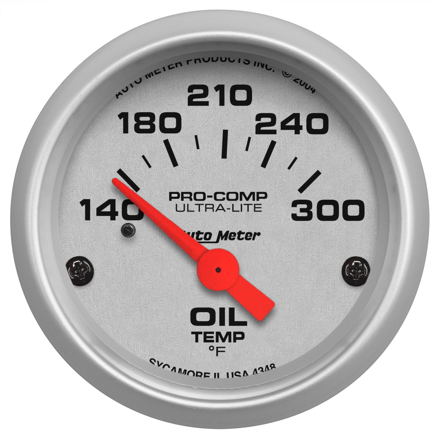 AutoMeter Products 4348 GAUGE; OIL TEMP; 2 1/16in.; 140-300° F; ELECTRIC; ULTRA-LITE