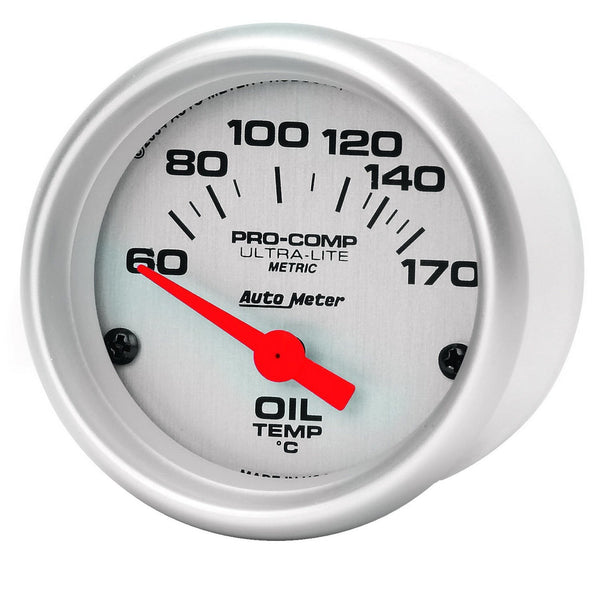 AutoMeter Products 4348-M Gauge; Oil Temp; 2 1/16in.; 60-170° F; Electric; Ultra-Lite