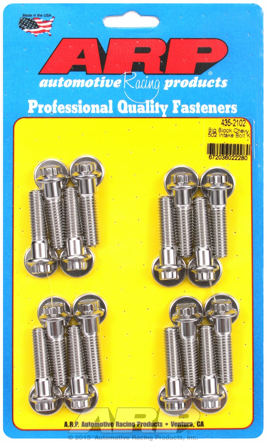 ARP 435-2102 502 Stainless Steel 12pt intake manifold bolt kit