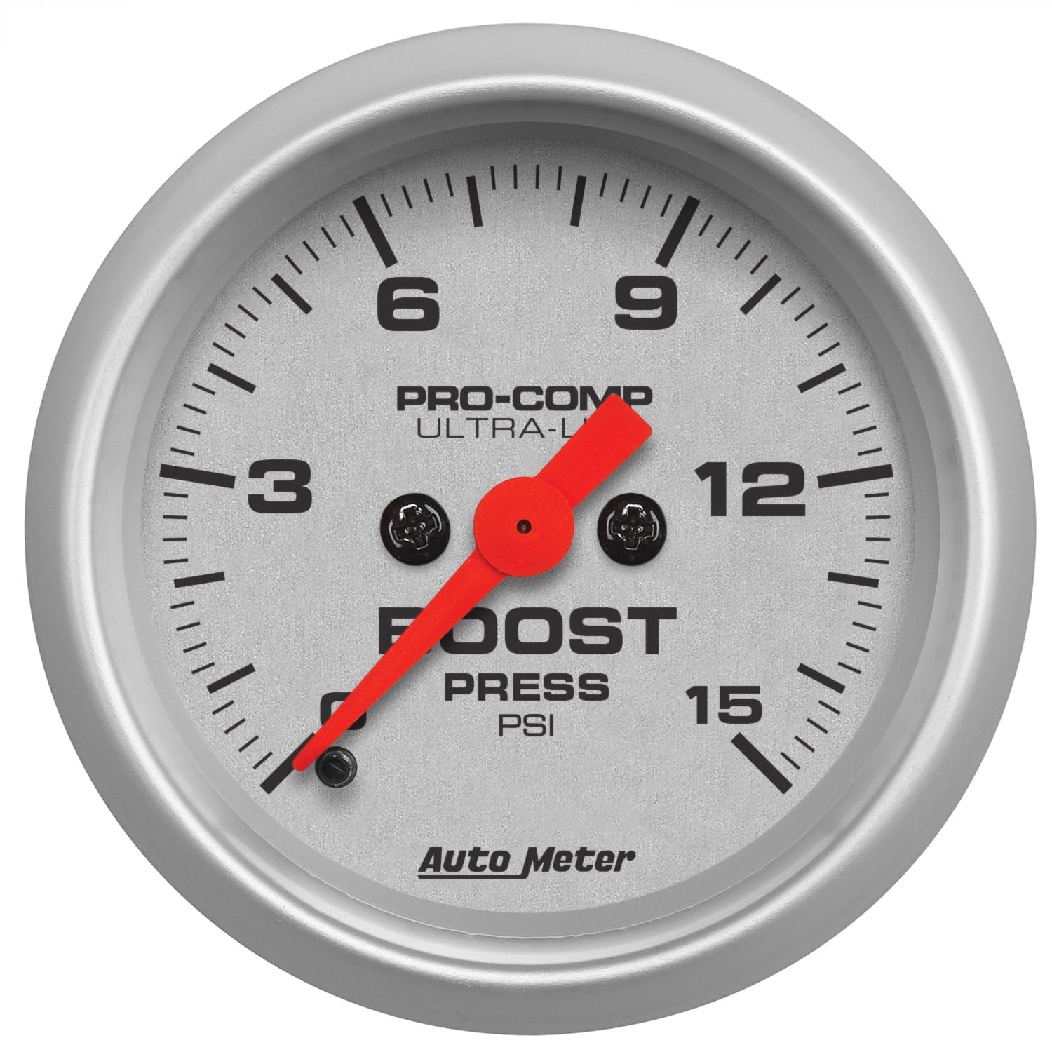 AutoMeter Products 4350 Low Pressure Boost Gauge; 2-1/16 Boost 0-15 psi, DSM Ultra-Lite