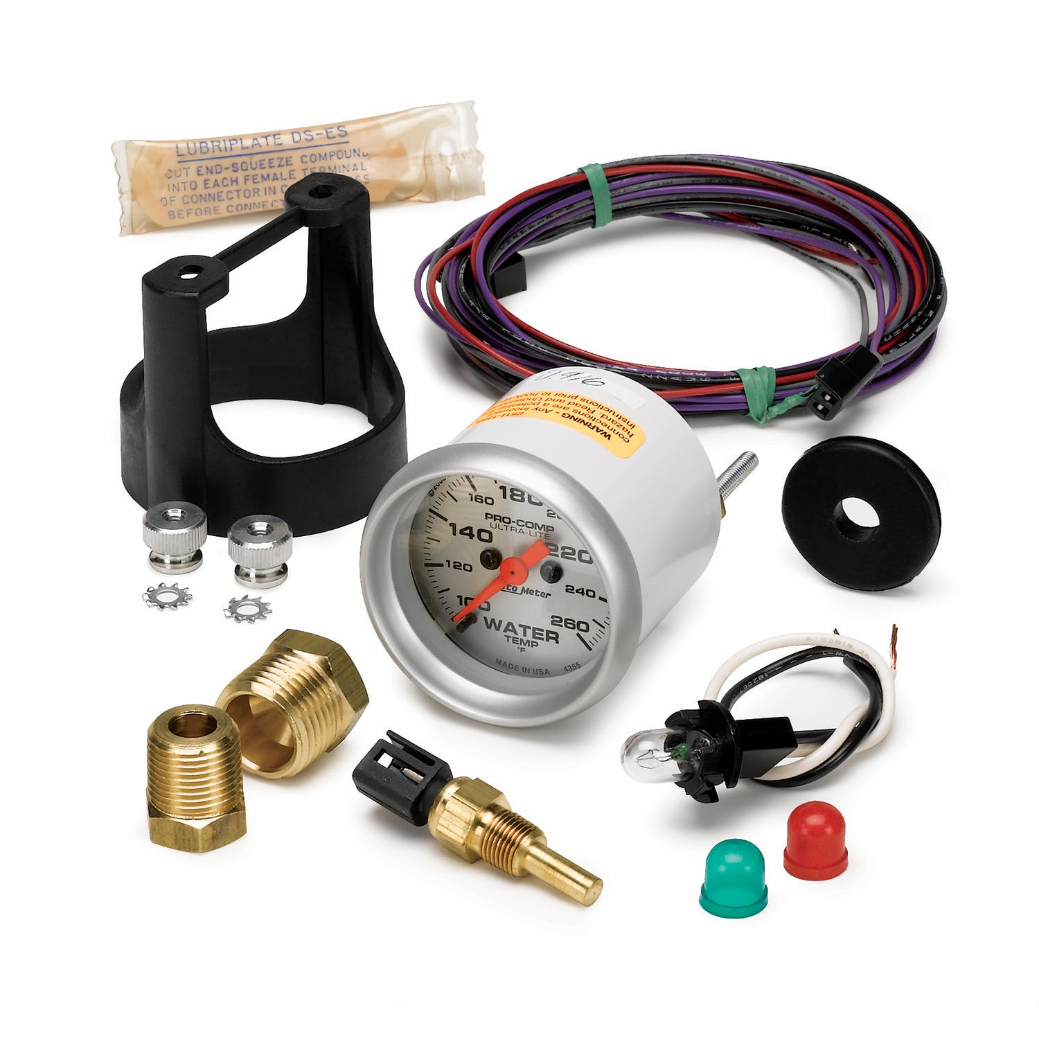 AutoMeter Products 4355 Water Temp Gauge, 2 1/16, 100-260° F, Digital Stepper Motor, Ultra-Lite