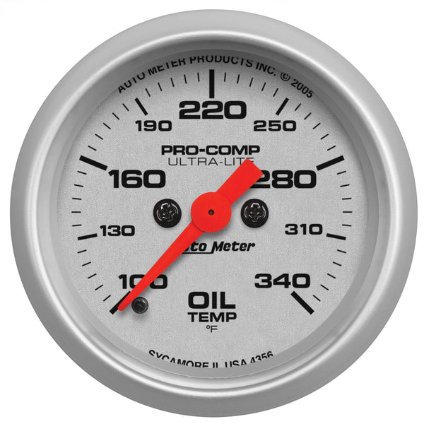AutoMeter Products 4356 Oil Temperature Gauge, 2 1/16, 100-340° F, Digital Stepper Motor, Ultra-Lite