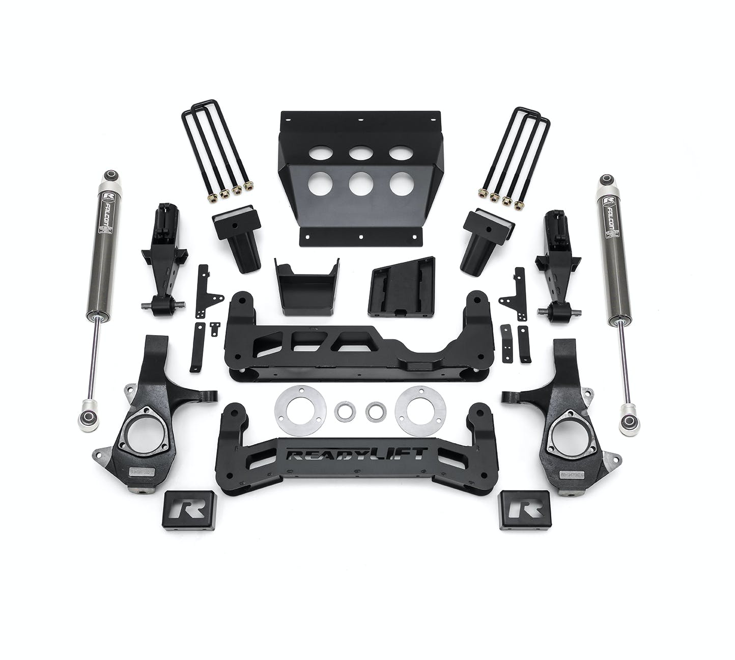 ReadyLIFT 44-34710 7" Big Lift Kit for Cast Steel OE Upper Control Arms, Falcon 1.1 Monotube Shock