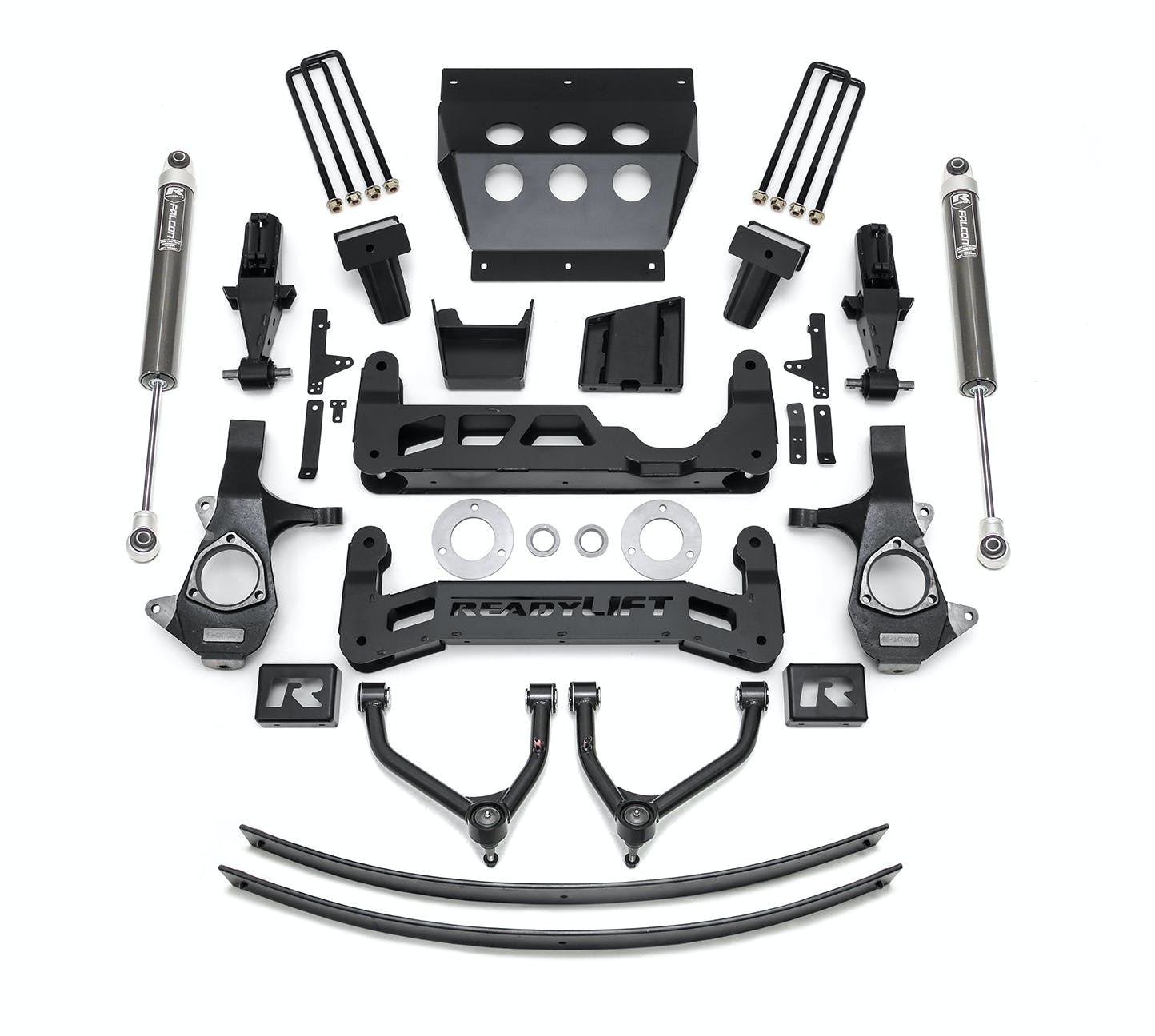 ReadyLIFT 44-34910 9" Big Lift Kit for Cast Steel OE Upper Control Arms, Falcon 1.1 Monotube Shock