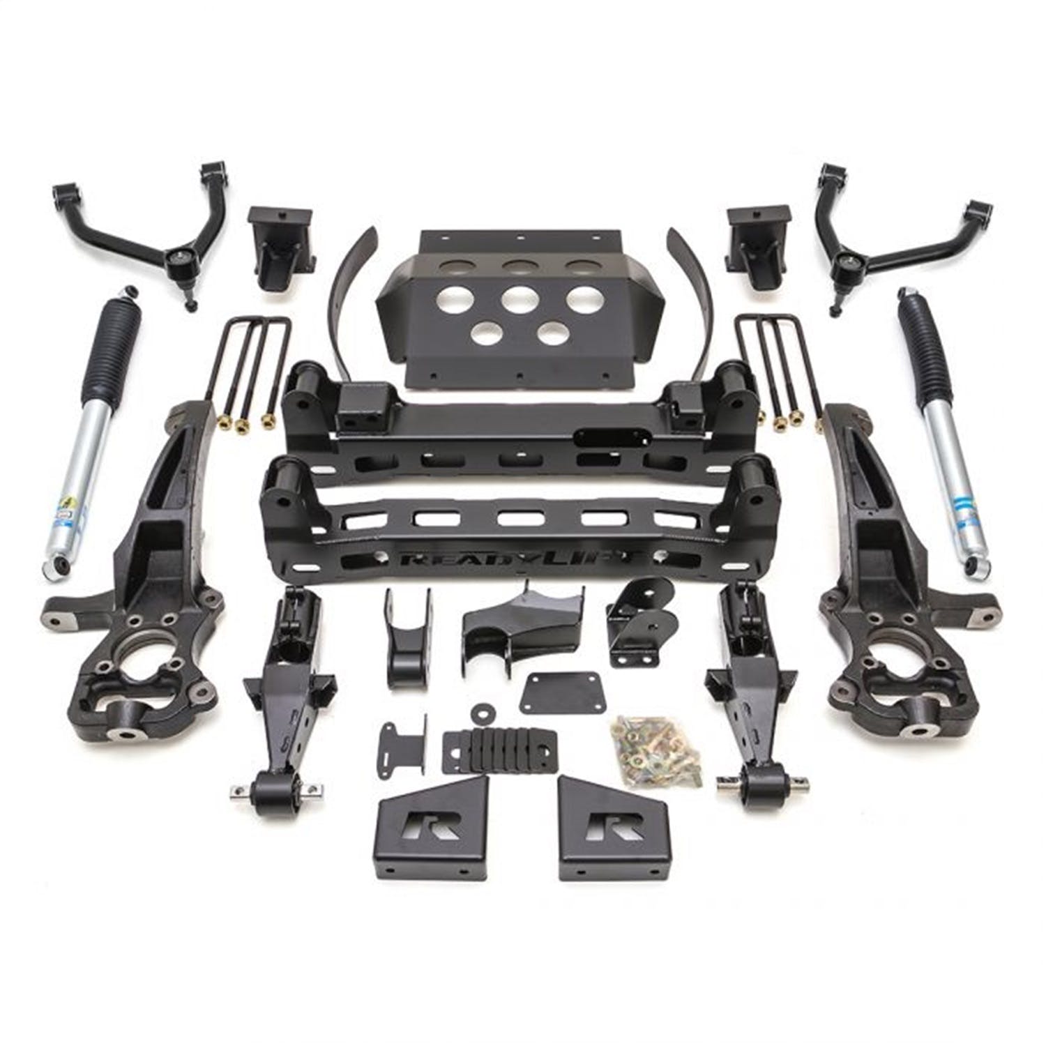 ReadyLIFT 44-3980 8" Big Lift Kit with Upper Control Arms and rear Bilstein Shocks