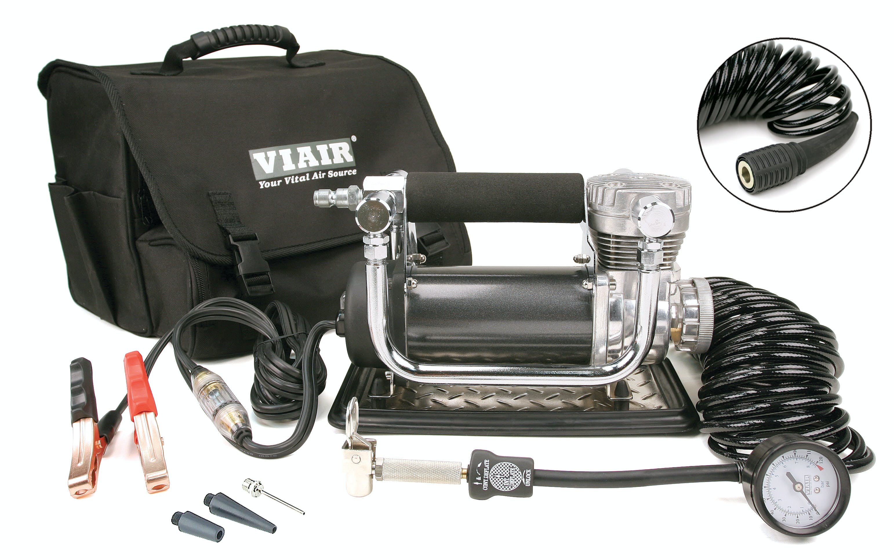 VIAIR 44043 440P Portable Compressor Kit 33% Duty  150 psi Working Pressure  30 Min. @