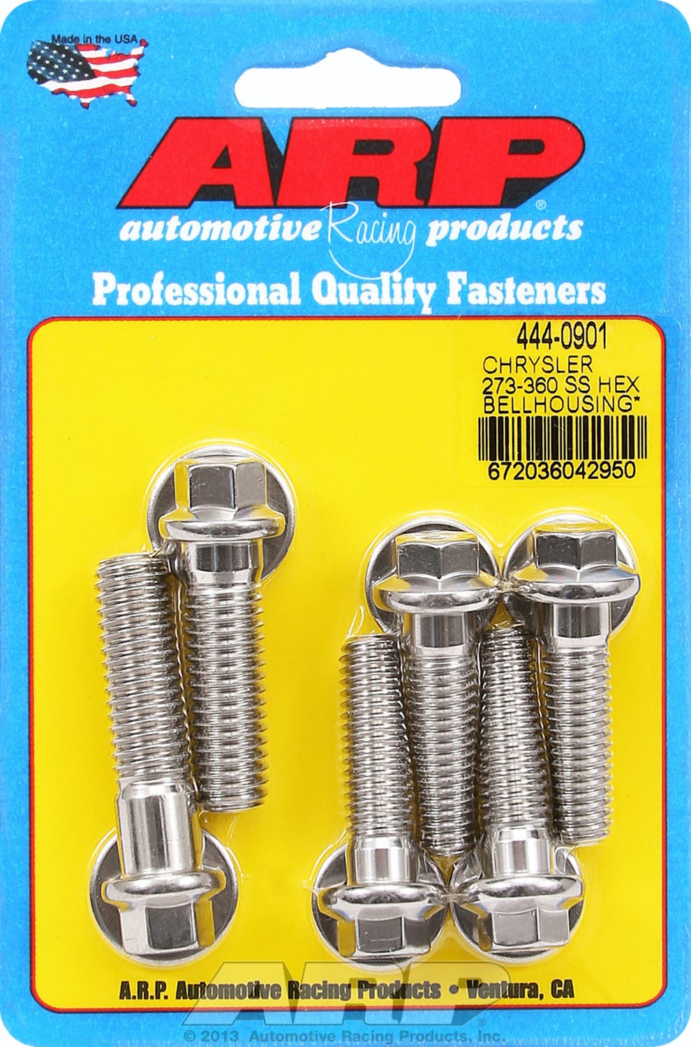 ARP 444-0901 273-360 wedge Stainless Steel hex bellhousing bolt kit