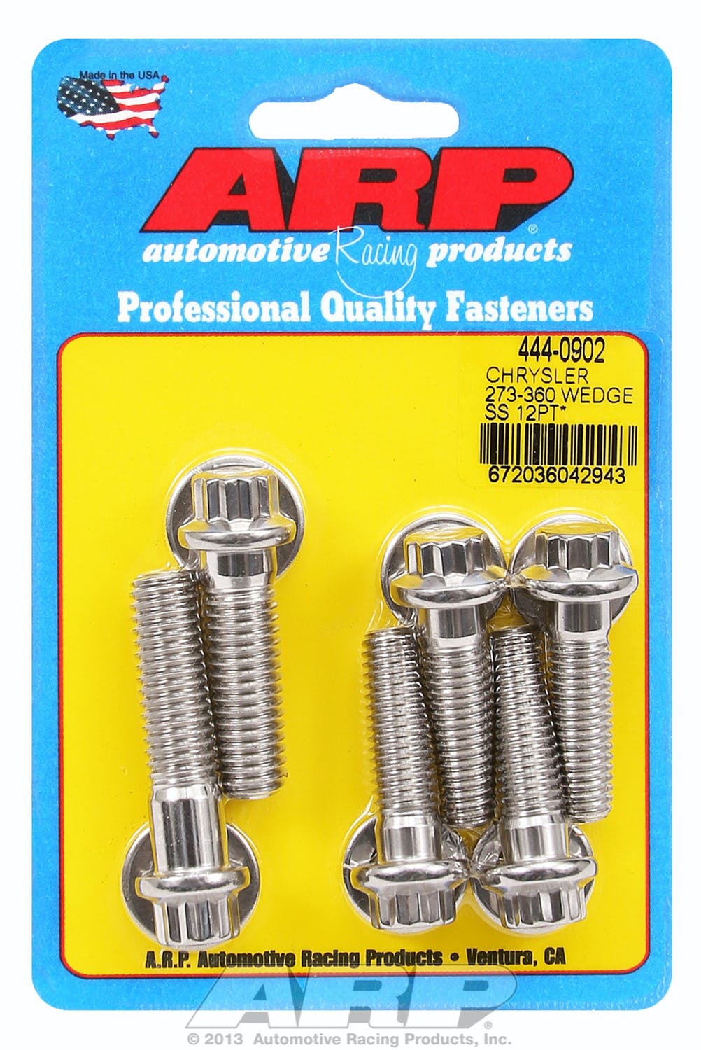 ARP 444-0902 273-360 wedge Stainless Steel 12pt bellhousing bolt kit