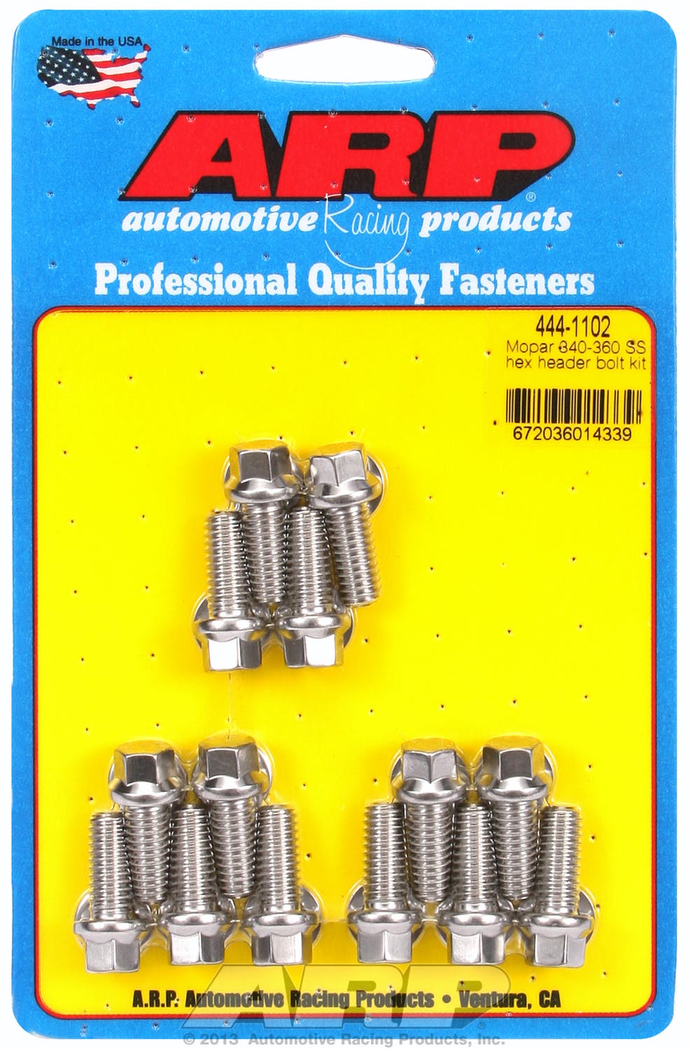 ARP 444-1102 340-360 Stainless Steel hex header bolt kit