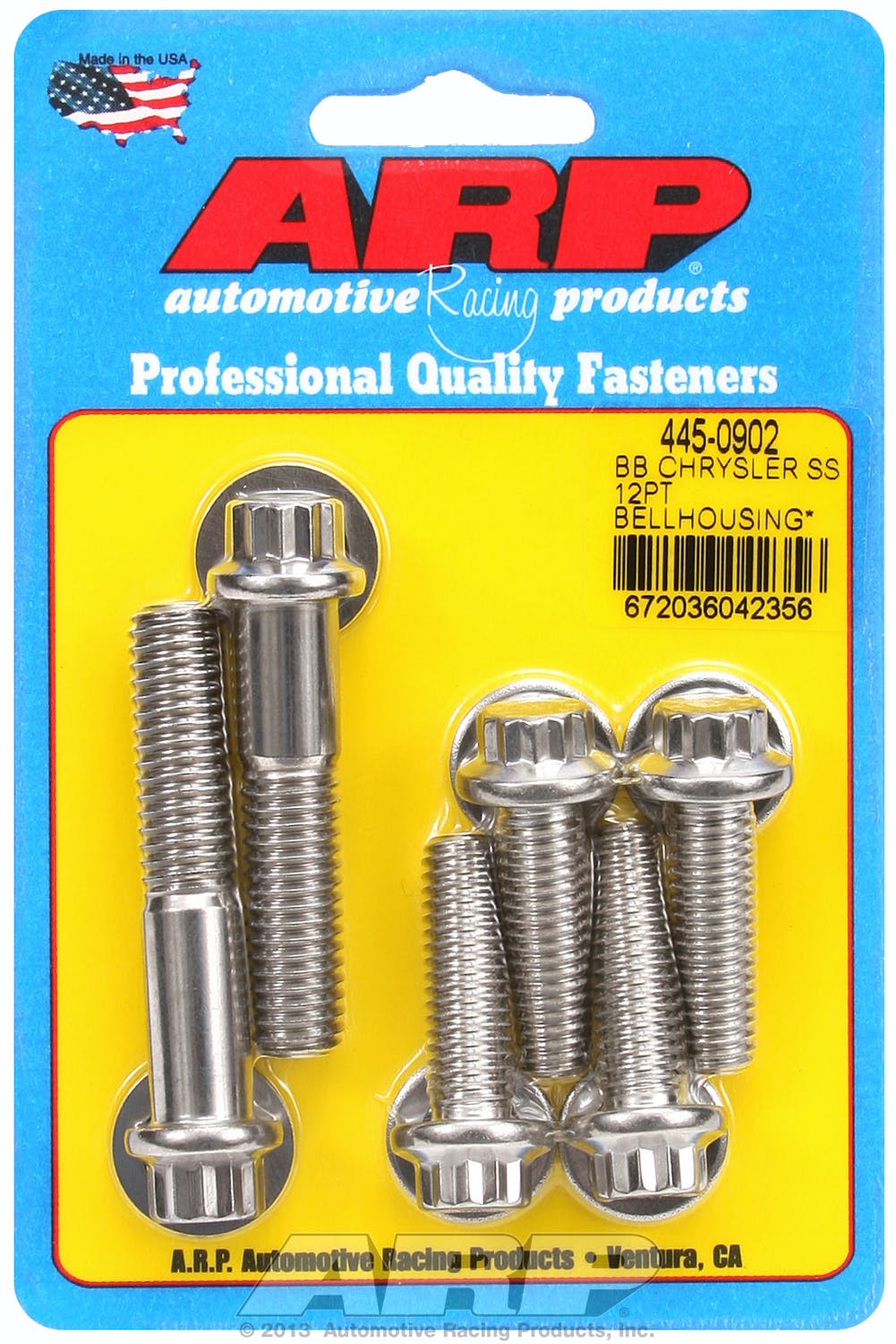 ARP 445-0902 BB Stainless Steel 12pt bellhousing bolt kit