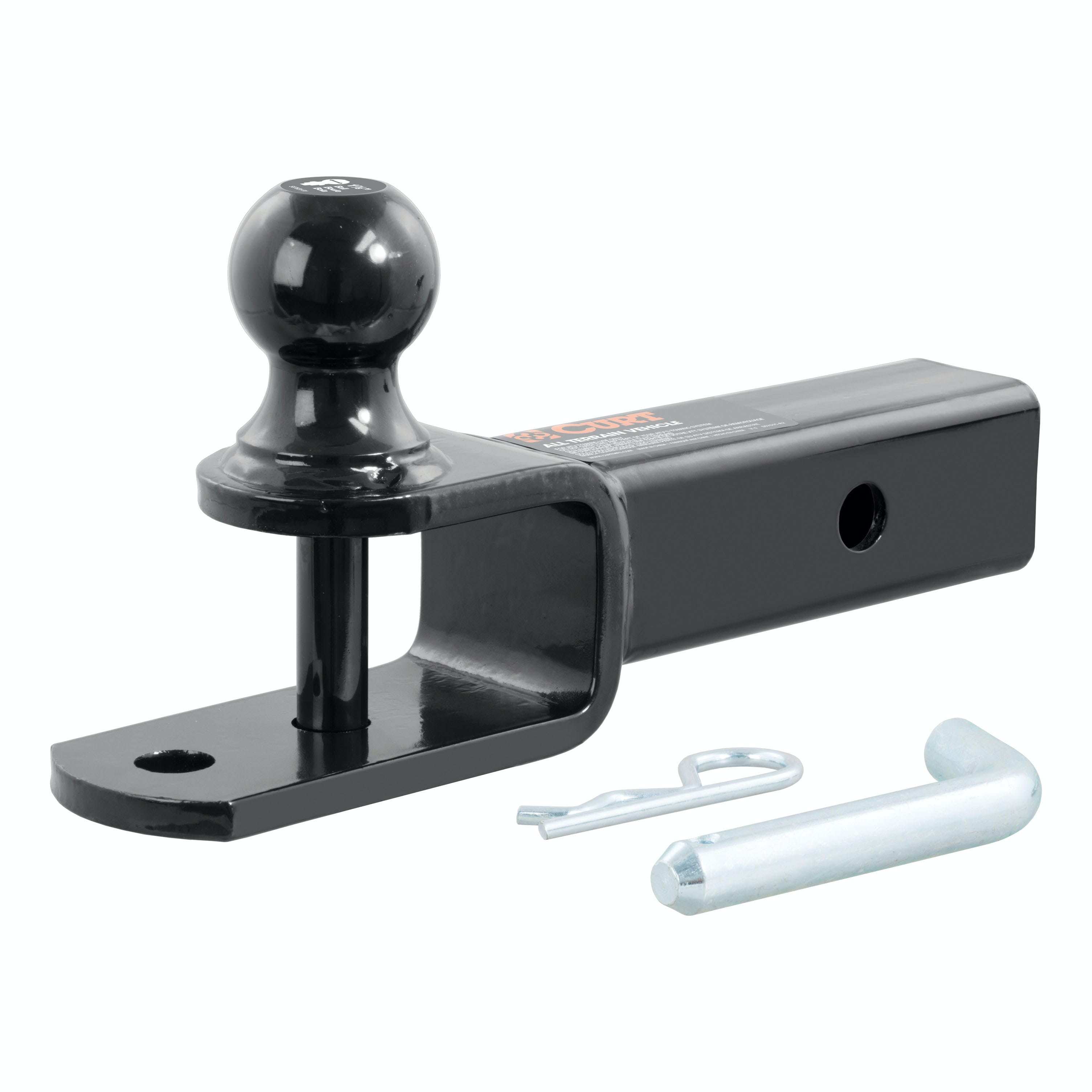 CURT 45005 3-in-1 ATV Ball Mount with 2 Shank and 1-7/8 Trailer Ball