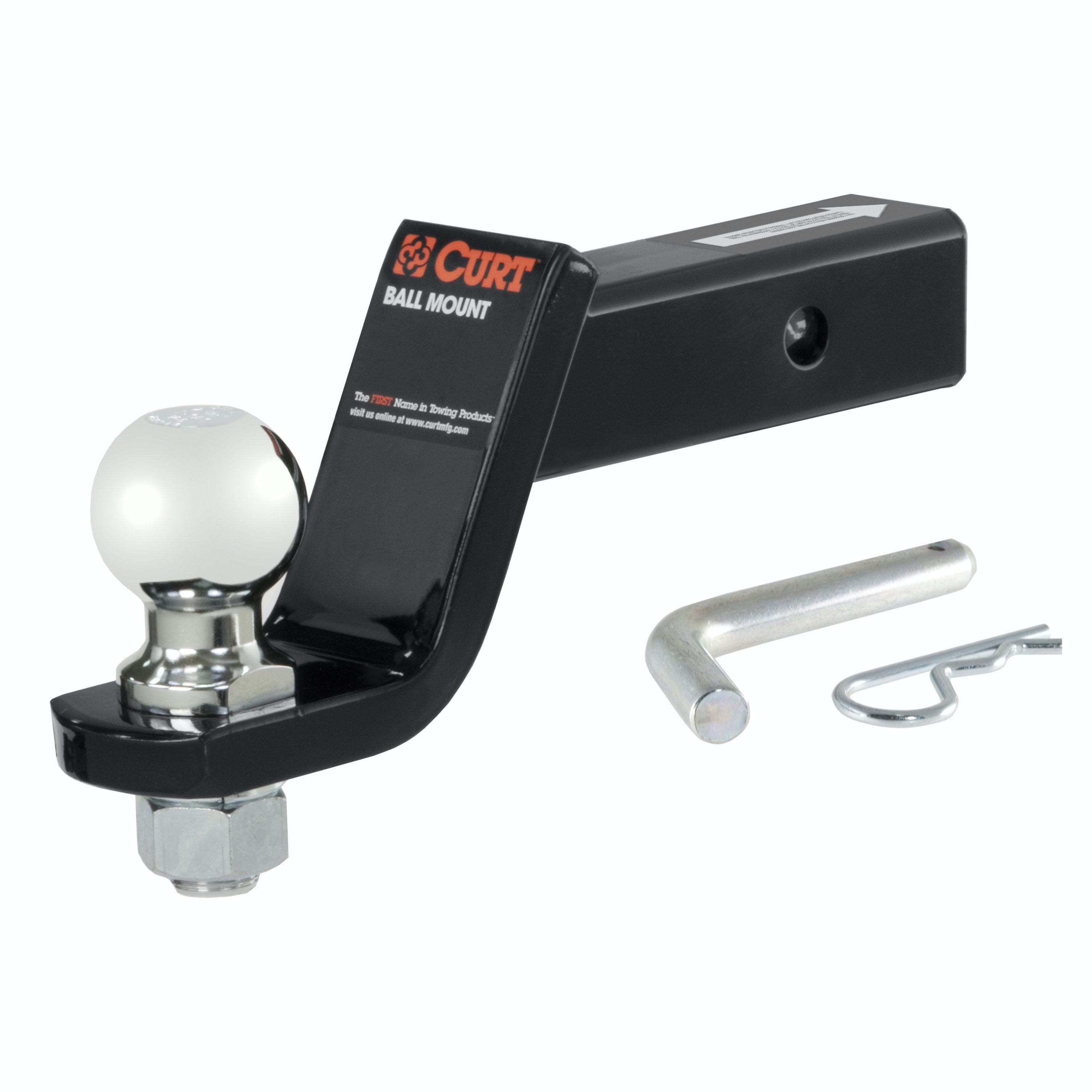CURT 45042 Loaded Ball Mount with 2-5/16 Ball (2 Shank, 7,500 lbs., 4 Drop)