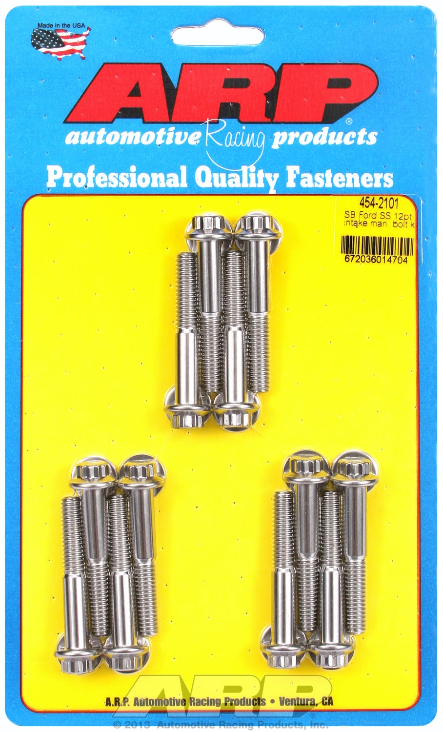 ARP 454-2101 Stainless Steel 12pt intake manifold bolt kit