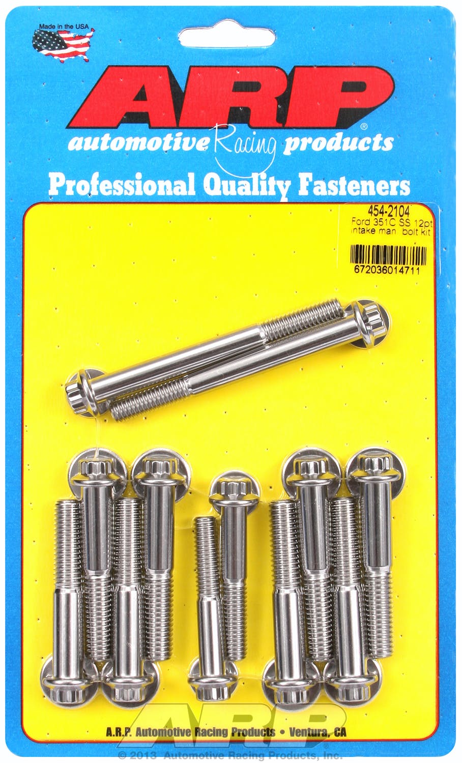 ARP 454-2104 Stainless Steel 12pt intake manifold bolt kit
