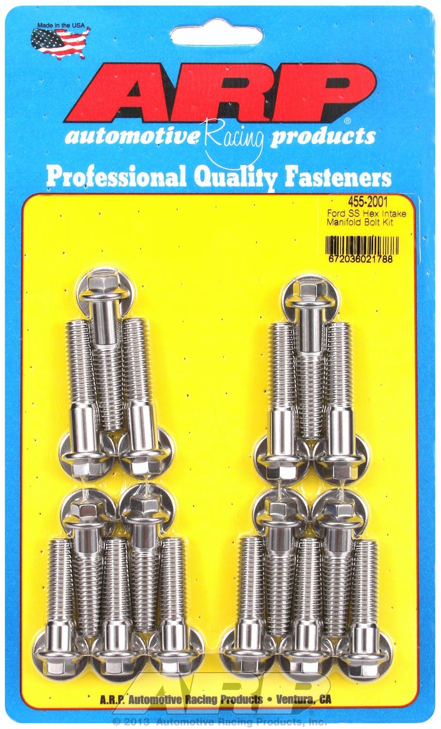 ARP 455-2001 Stainless Steel hex intake manifold bolt kit
