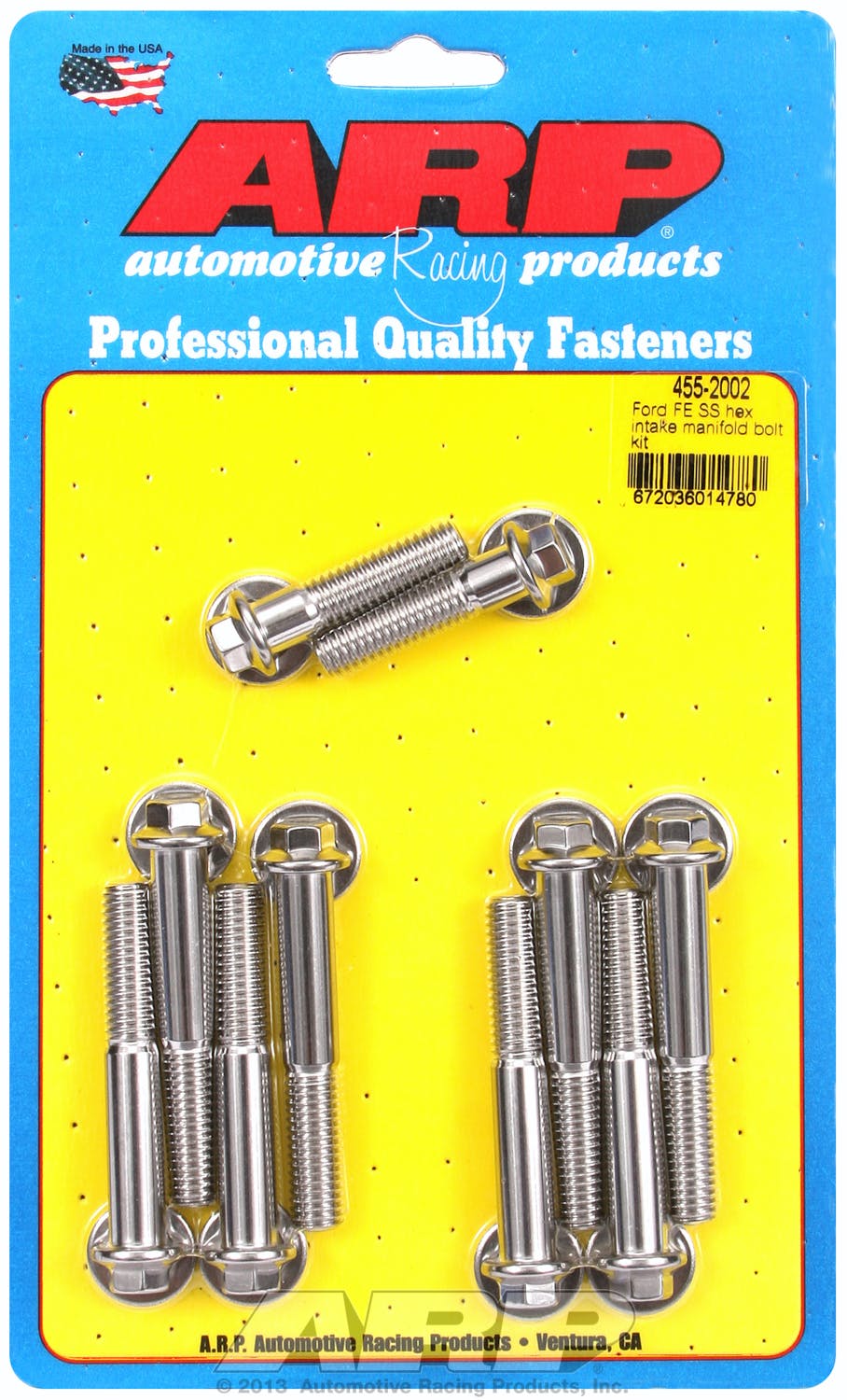 ARP 455-2002 Stainless Steel hex intake manifold bolt kit