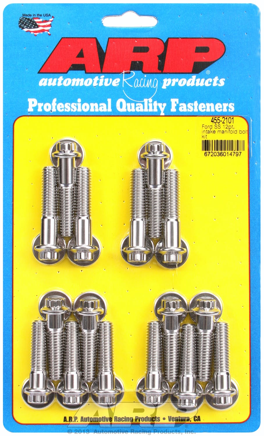 ARP 455-2101 Stainless Steel 12pt intake manifold bolt kit