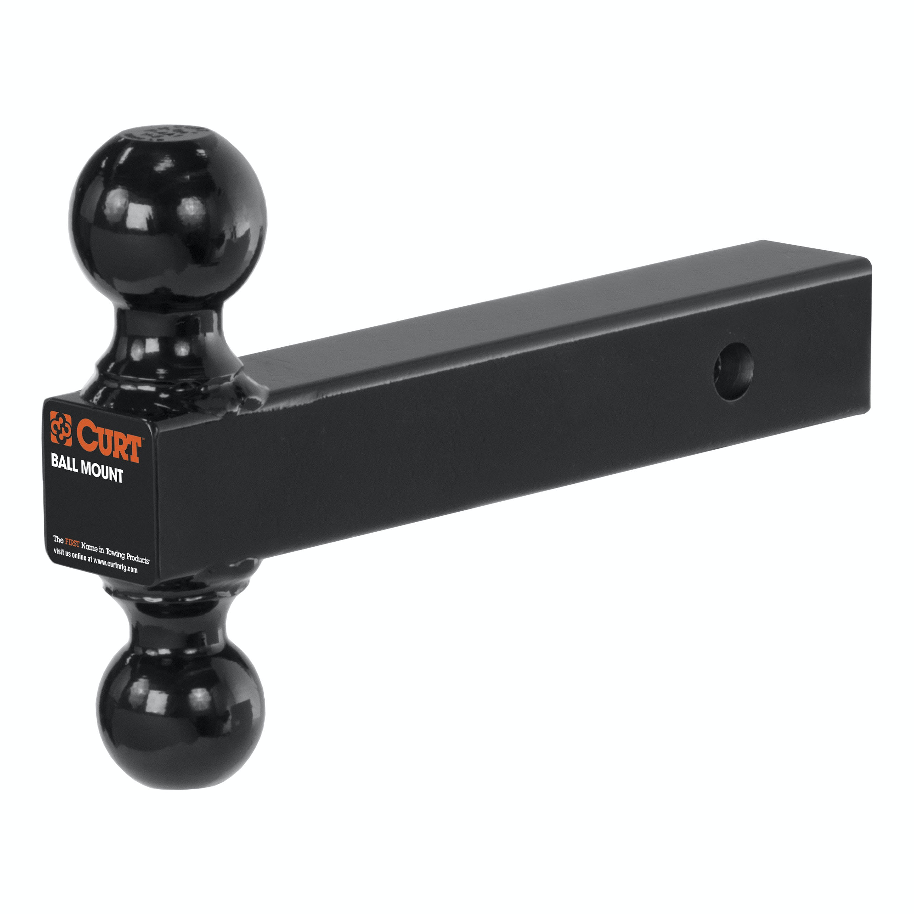 CURT 45660 Multi-Ball Mount (2 Solid Shank, 2 and 2-5/16 Black Balls)