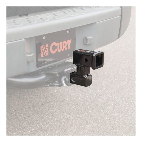CURT 45794 Raised Receiver Adapter (2 Shank, Not for Towing Use, 4-1/4 Rise)