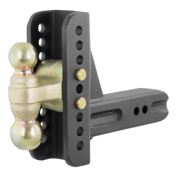 CURT 45902 Adjustable Channel Mount with Dual Ball (2-1/2 Shank, 20,000 lbs., 6 Drop)