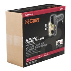 CURT 45907 Adjustable Channel Mount with 2-5/16 Ball and Pintle (2 Shank, 13,000 lbs.)