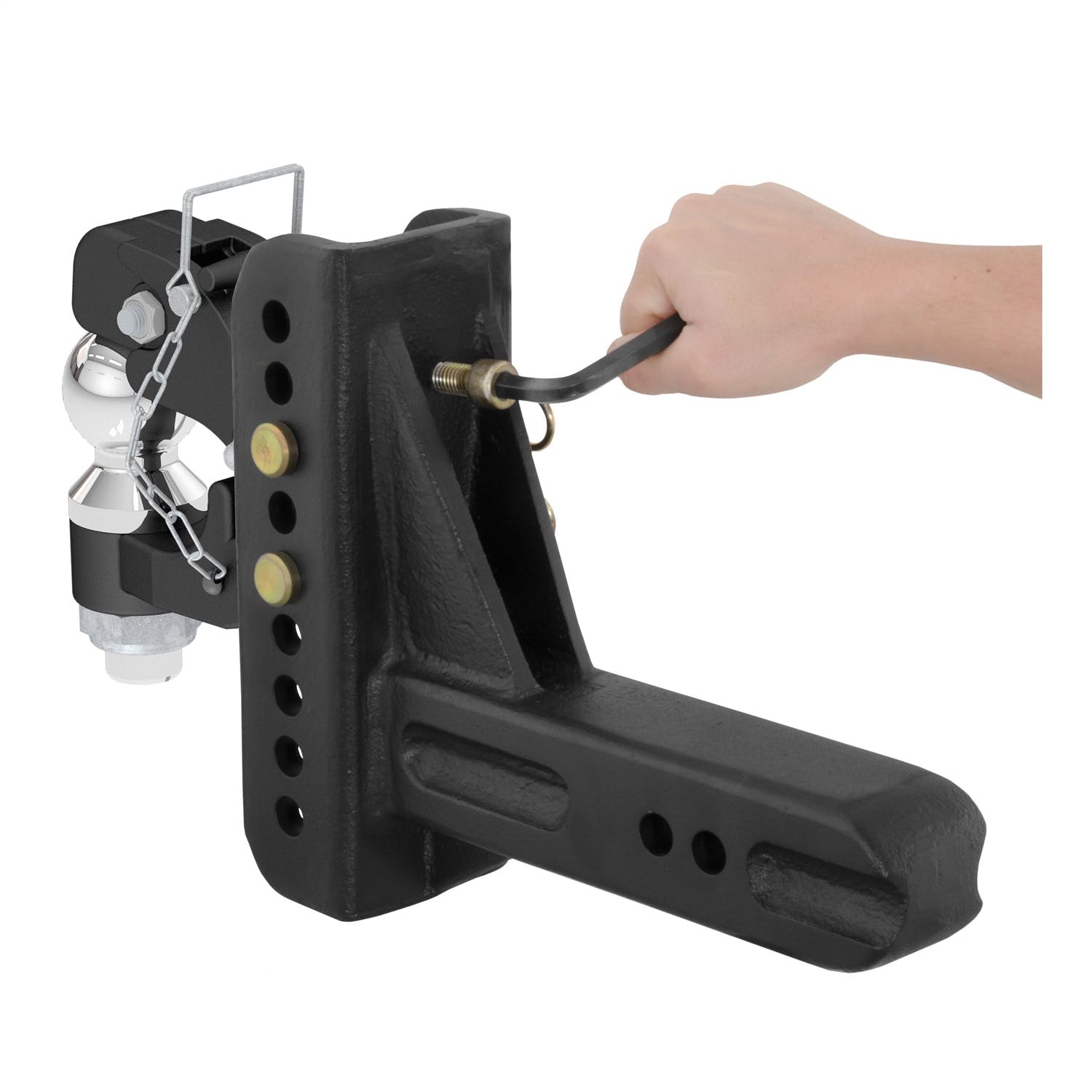 CURT 45908 Adjustable Channel Mount with 2-5/16 Ball and Pintle (2-1/2 Shank, 20,000 lbs.)