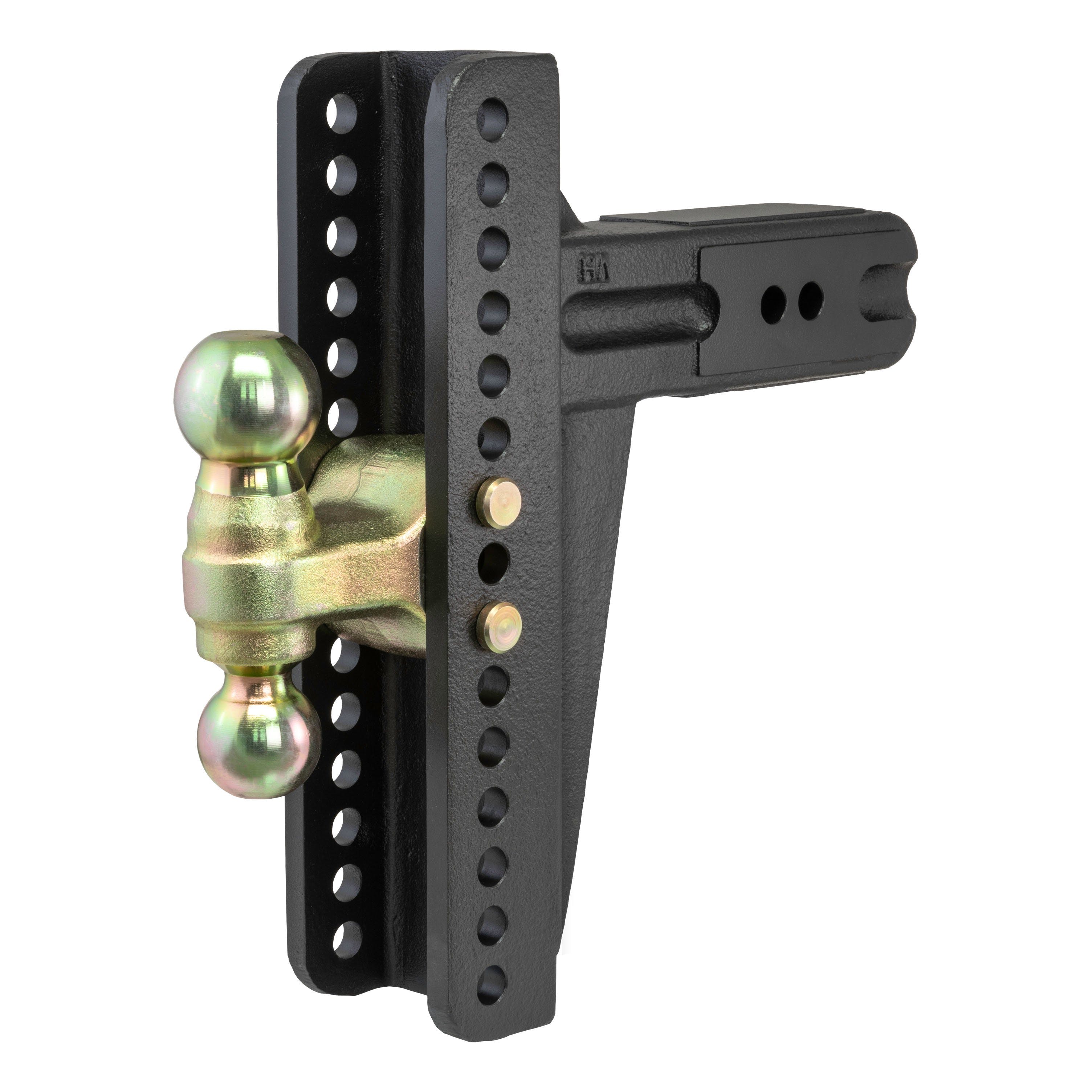 CURT 45928 Adjustable Channel Mount with Dual Ball (3 Shank, 21,000 lbs., 10-5/8 Drop)