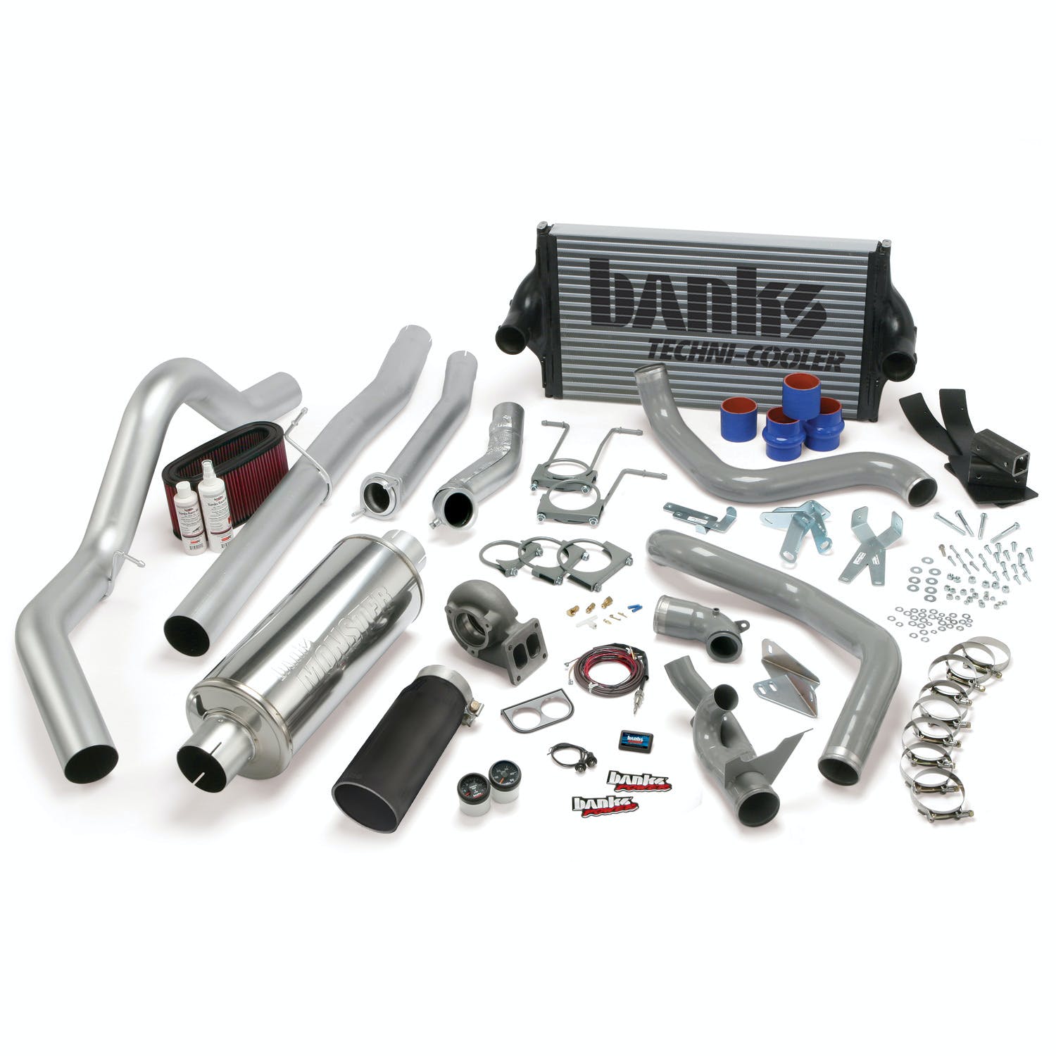 Banks Power 46361-B PowerPack System; Single Exh; S/S-Black Tip-1994-97 Ford 7.3L; CCLB; Man
