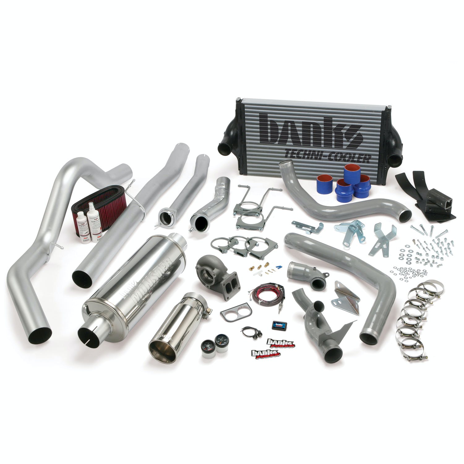 Banks Power 46361 PowerPack System; Single Exh; S/S-Chrome Tip-1994-97 Ford 7.3L; CCLB; Man