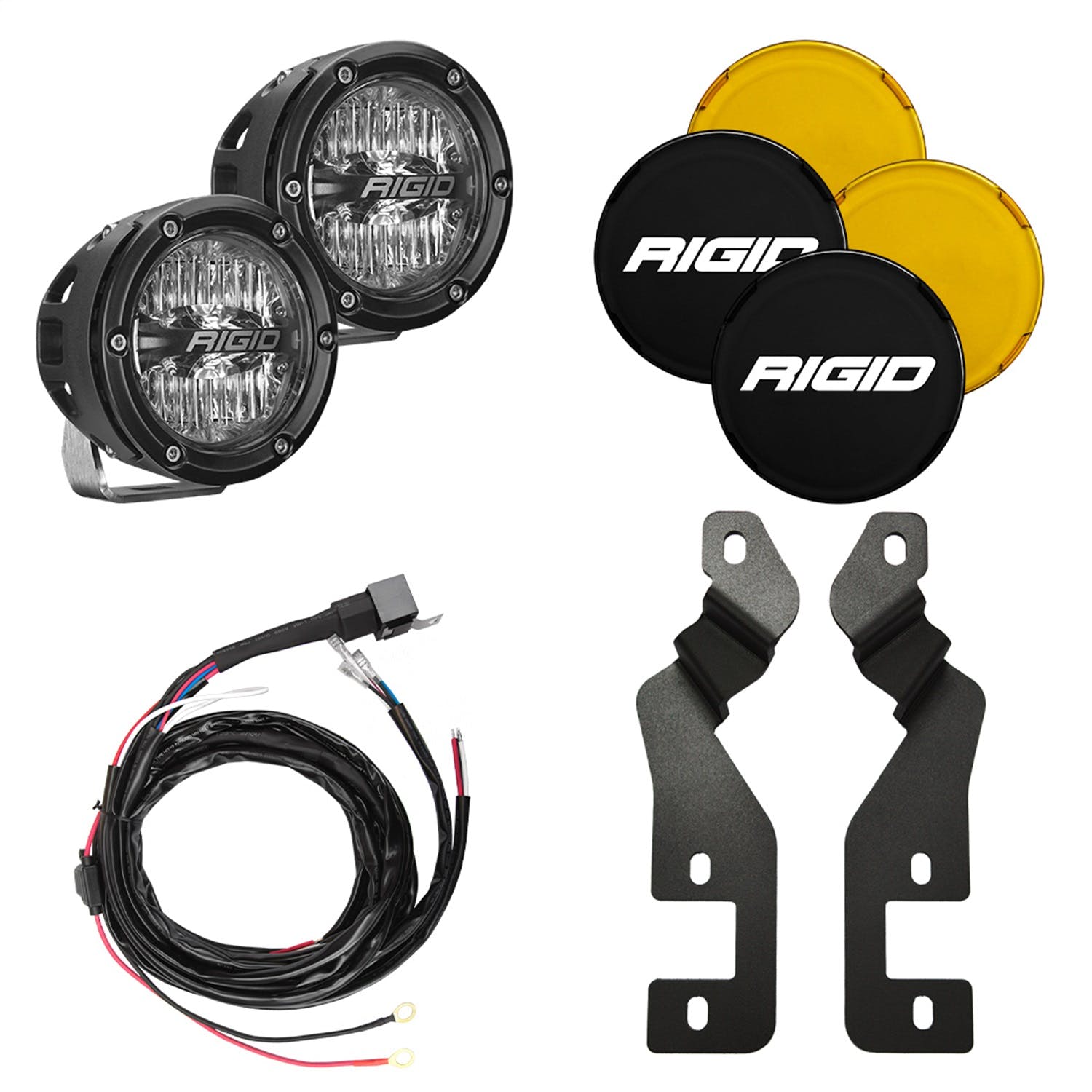 RIGID Industries 46711 A-Pillar 4 Inch 360-Series Light Mount Kit