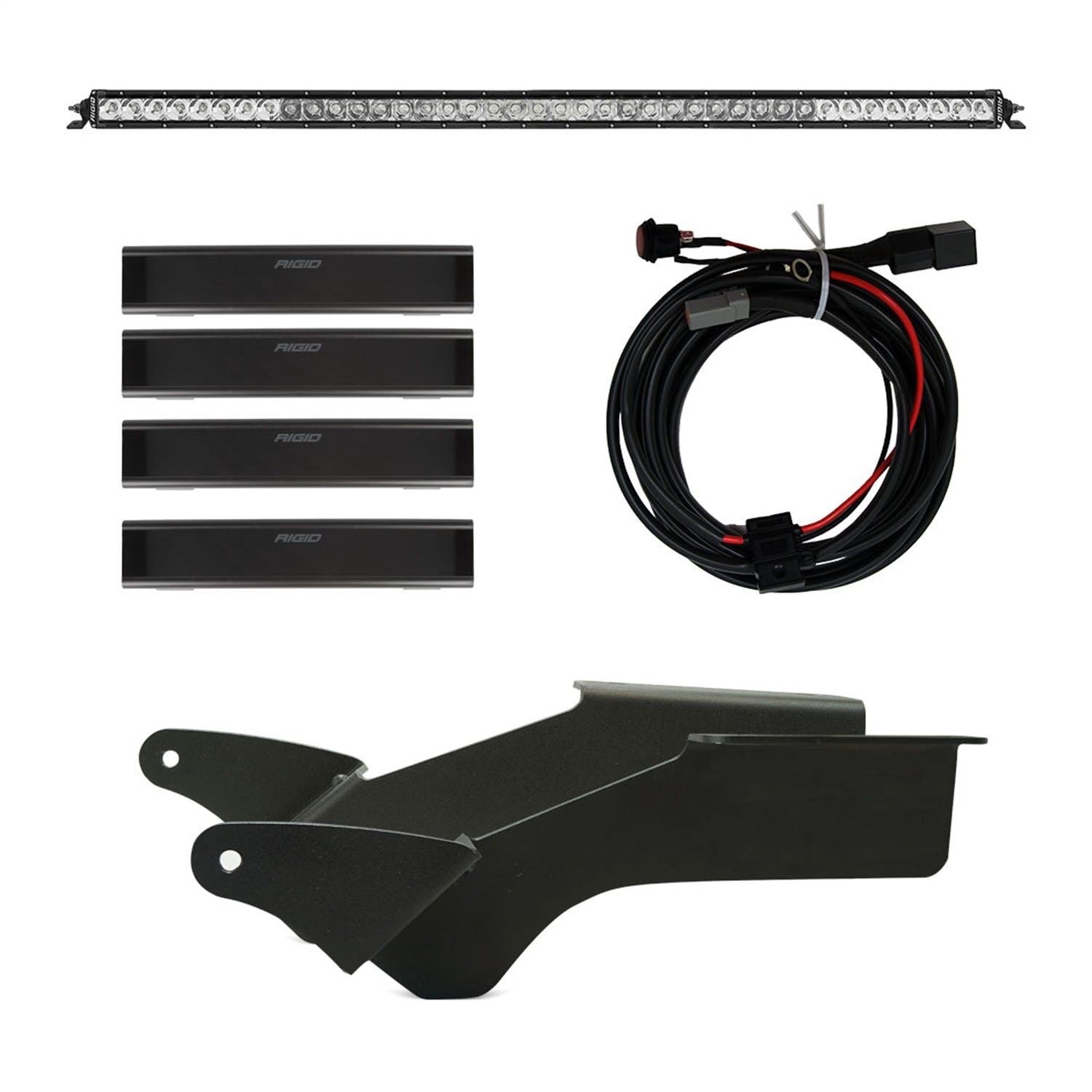 RIGID Industries 46726 Roof Rack Light Kit with a SR Spot/Flood Combo Bar Included