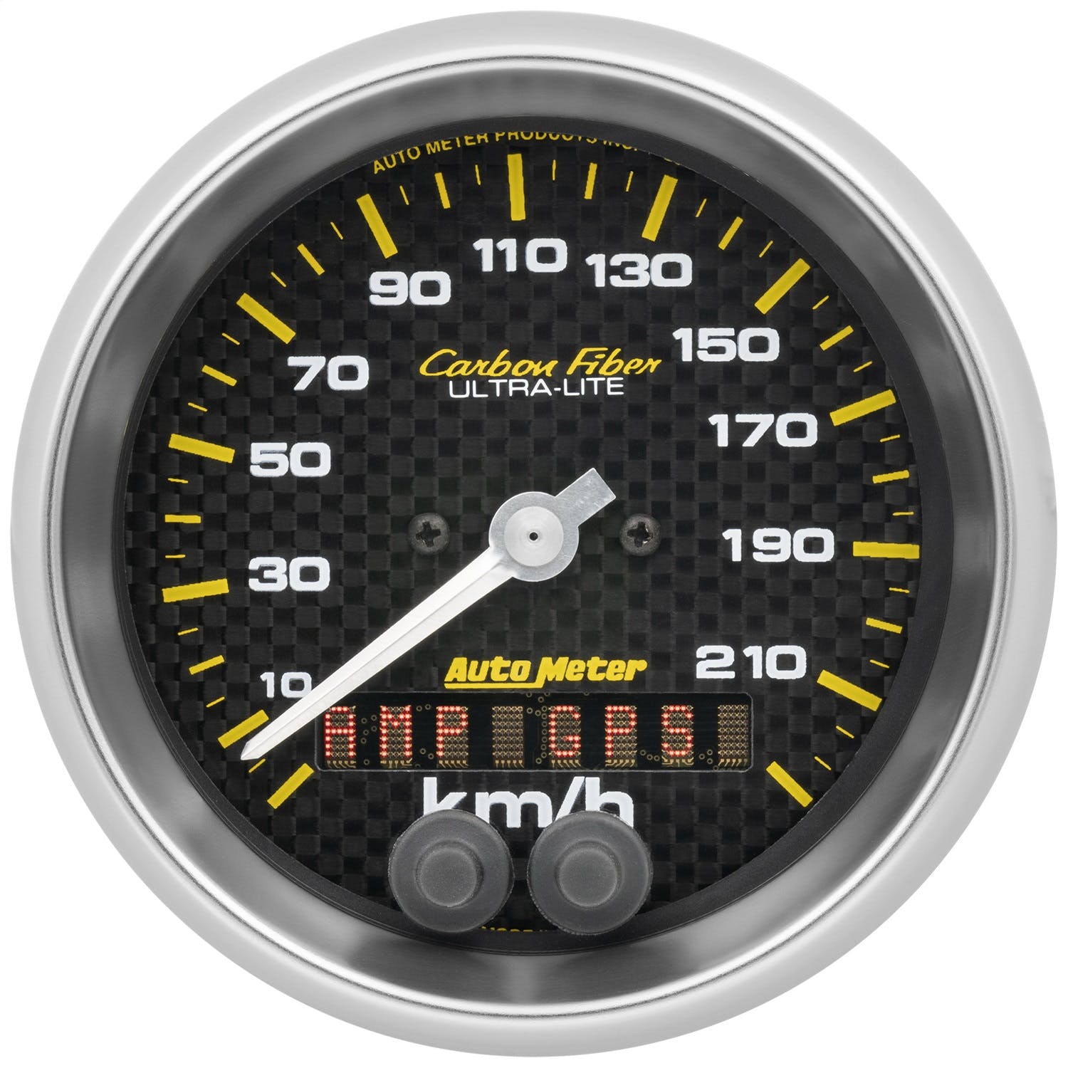 AutoMeter Products 4780-M Speedometer Gauge, 3 3/8, 225km/h, GPS, Carbon Fiber