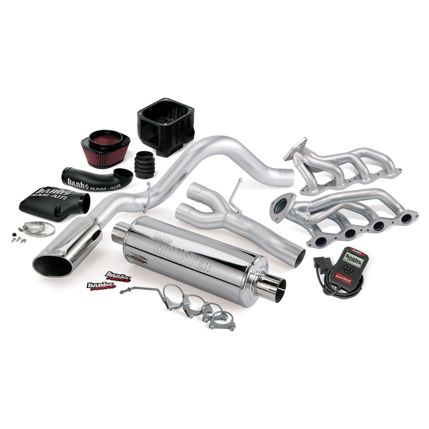 Banks Power 48082 PowerPack System; Sngl Exh; Side Exit; S/S Chrome Tip-2010 Chevy 5.3L; CCSB; FFV