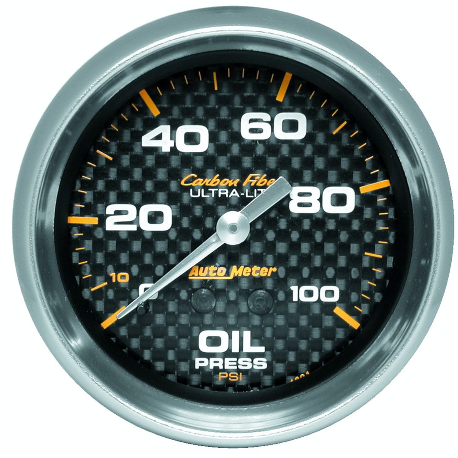 AutoMeter Products 4821 GAUGE; OIL PRESSURE; 2 5/8in.; 100PSI; MECHANICAL; CARBON FIBER