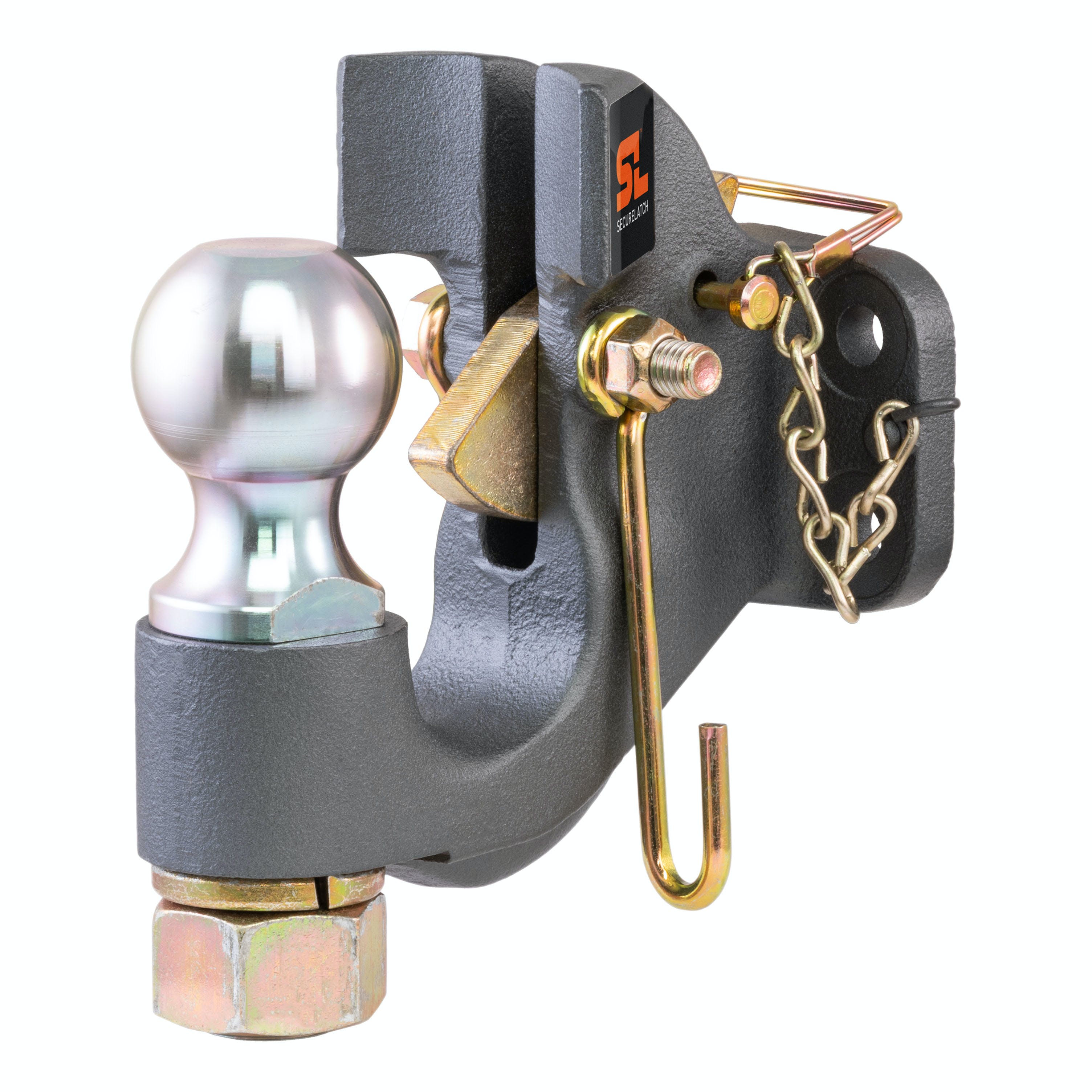 CURT 48410 SecureLatch Ball and Pintle Hitch (2-5/16 Ball, 20,000 lbs.)