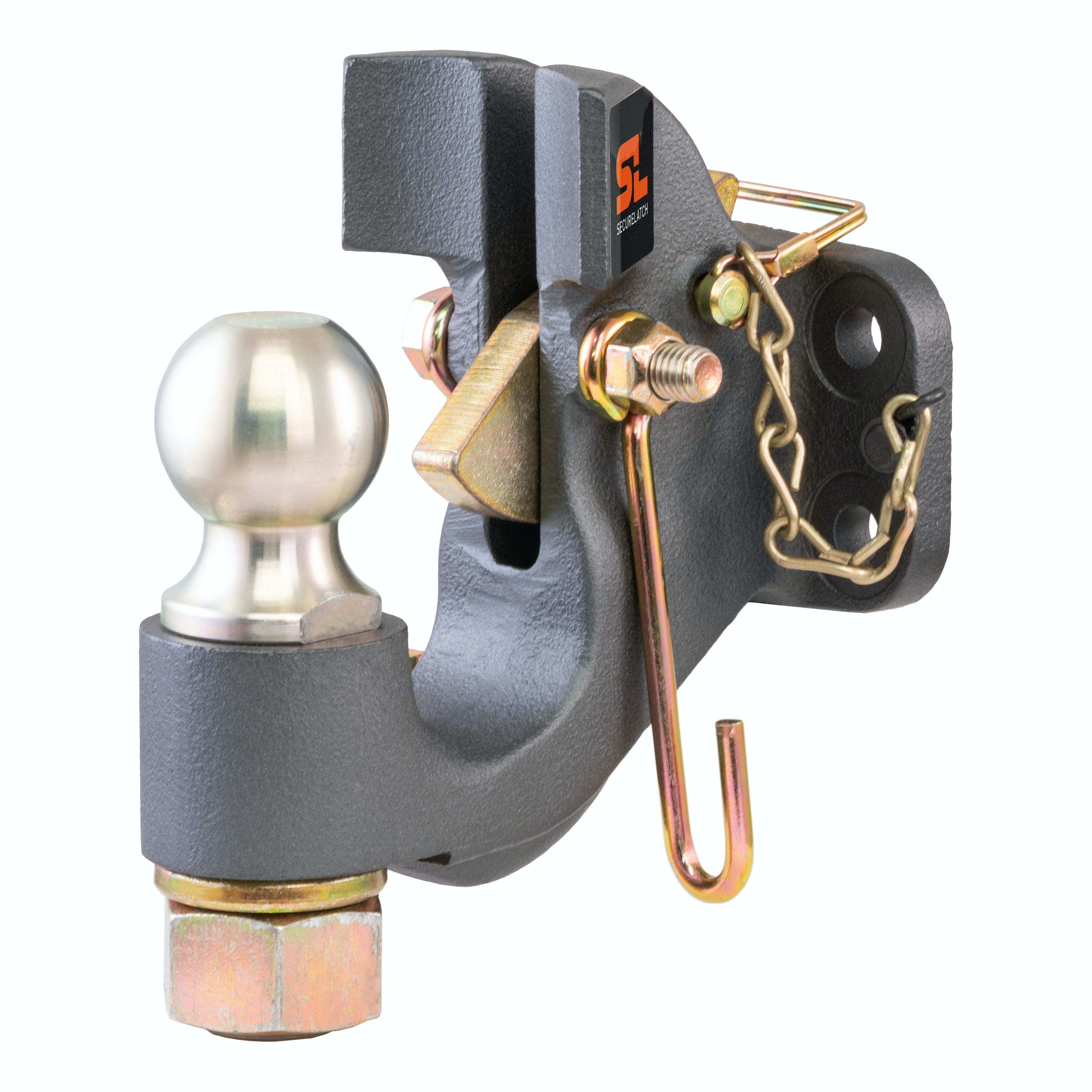 CURT 48411 SecureLatch Ball and Pintle Hitch (2 Ball, 20,000 lbs.)