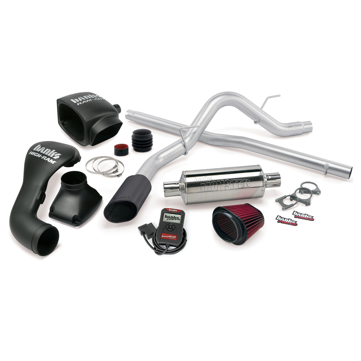 Banks Power 48485-B Stinger System; Single Exh; S/S-Black Tip-2004-08 Ford 5.4L; F-150; CCSB