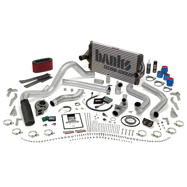 Banks Power 48555-B PowerPack System; Single Exh; S/S-Black Tip-1994-95 1/2 Ford 7.3L; Auto