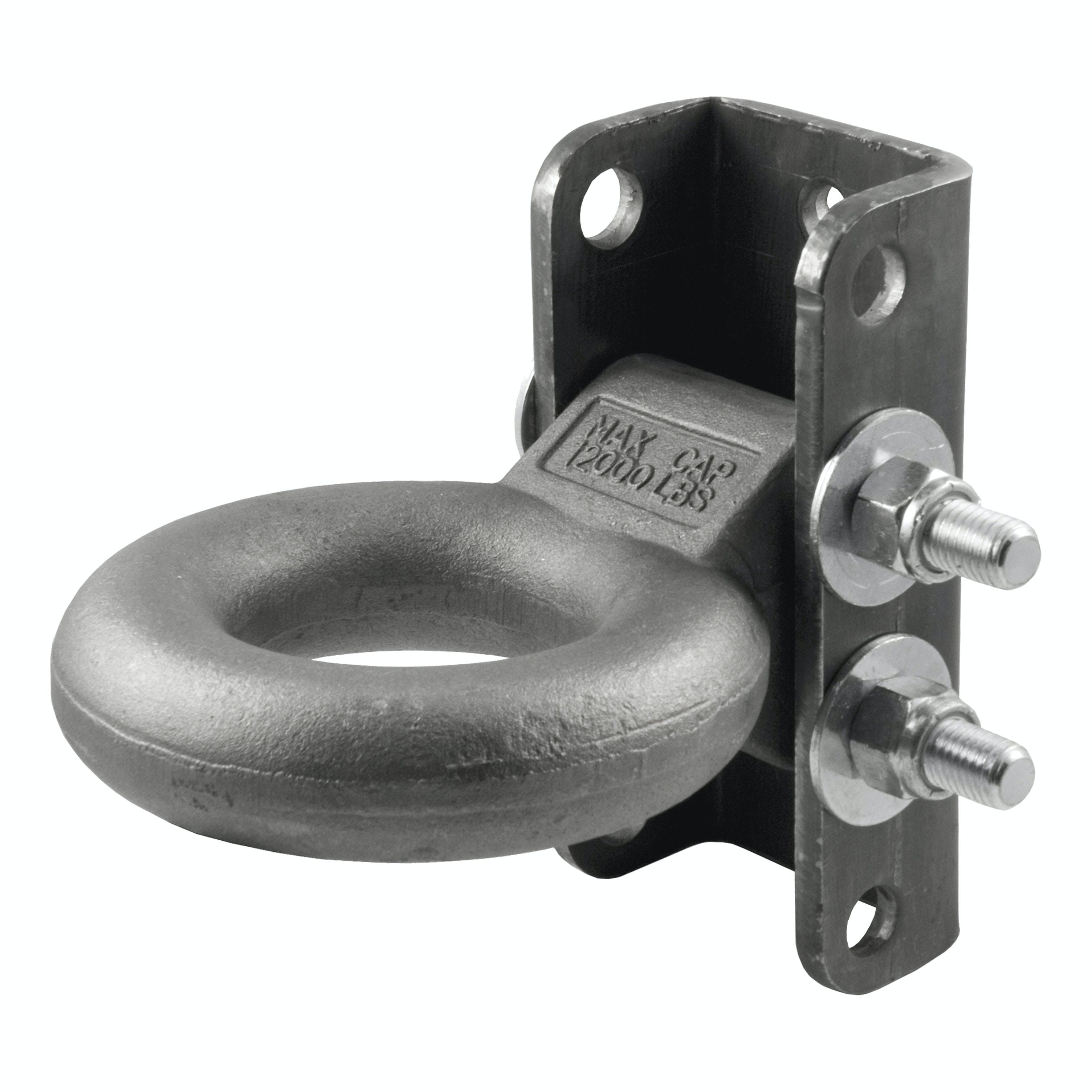 CURT 48630 Adjustable Lunette Ring (12,000 lbs., 3 Eye, 7-1/2 Channel Height, Packaged)