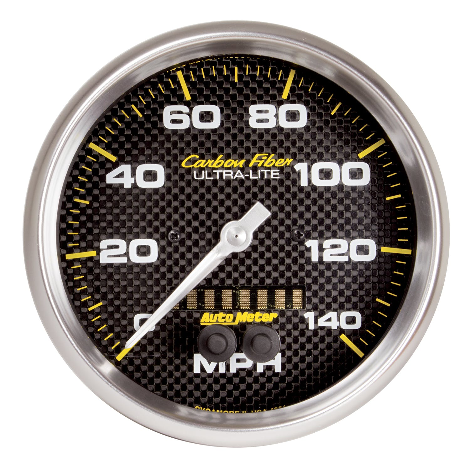 AutoMeter Products 4881 Speedometer Gauge, 5in, 140mph, GPS, Carbon Fiber