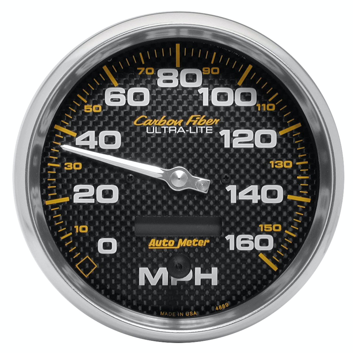 AutoMeter Products 4889 GAUGE; SPEEDOMETER; 5in.; 160MPH; ELEC. PROGRAMMABLE; CARBON FIBER