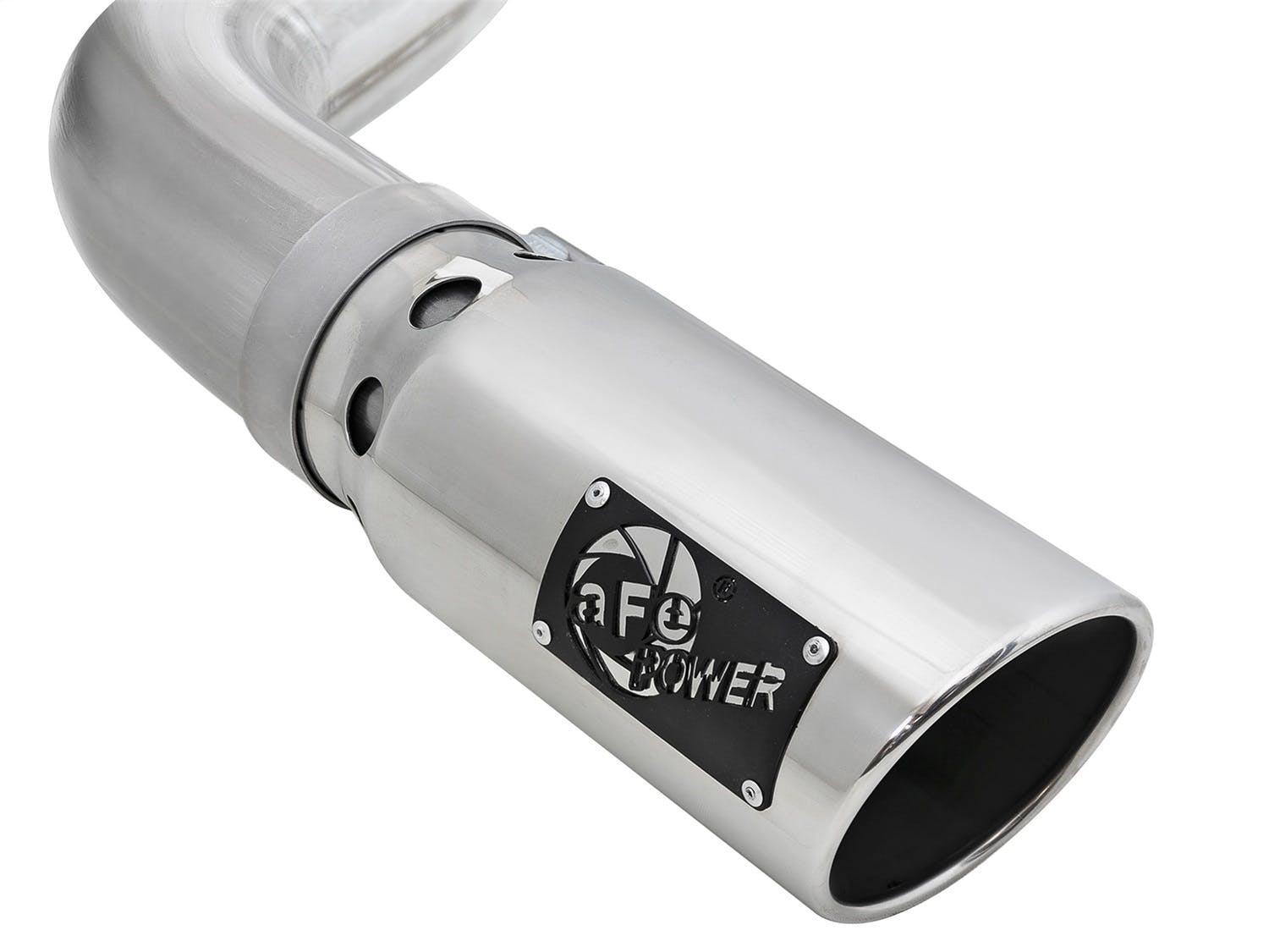 AFE 49-43106-P Large Bore-HD 4 IN 409 Stainless Steel DPF-Back Exhaust System w/Polished Tip