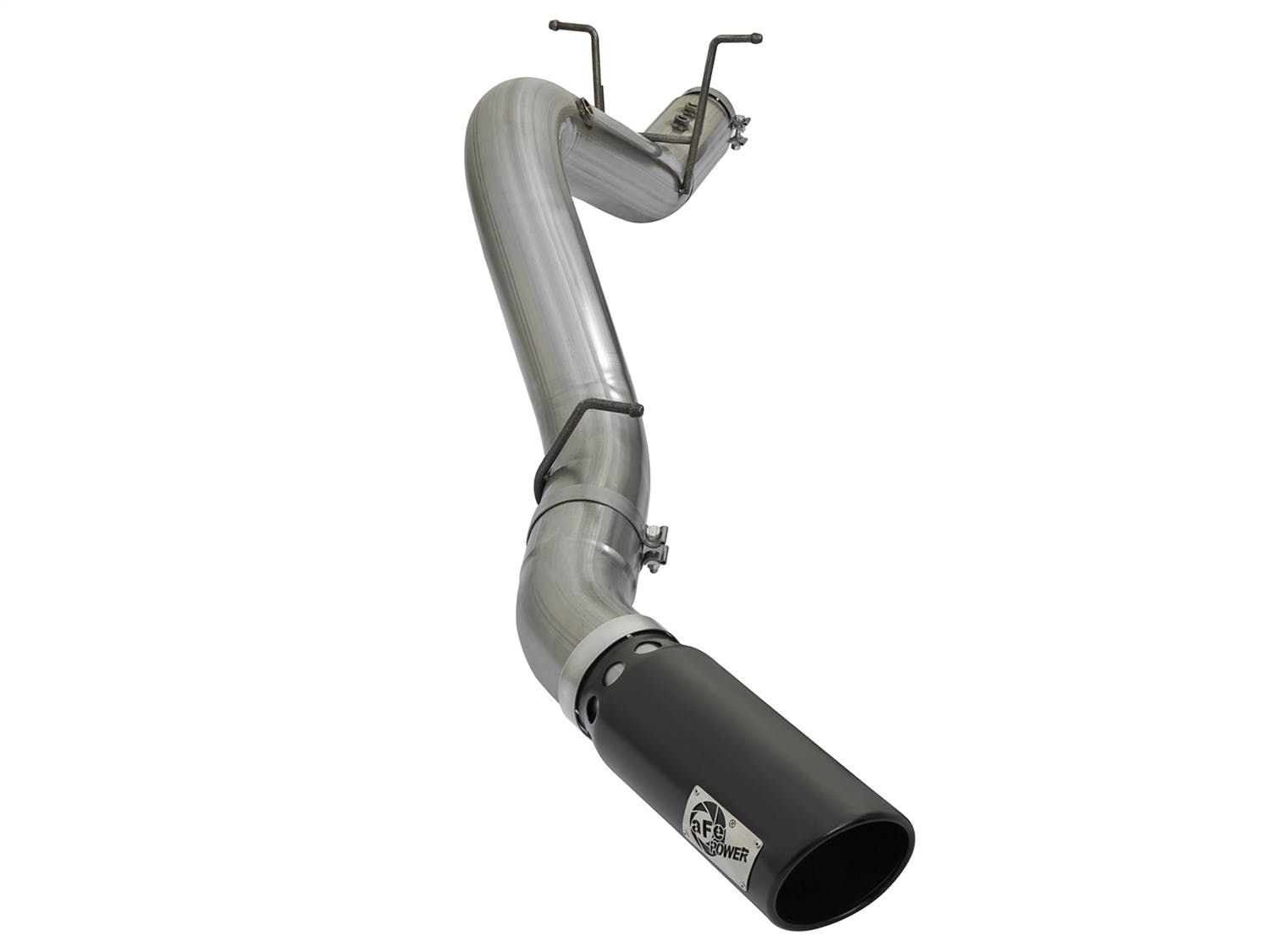 AFE 49-44085-B Large Bore-HD 4in 409 Stainless Steel DPF-Back Exhaust System w/Black Tip