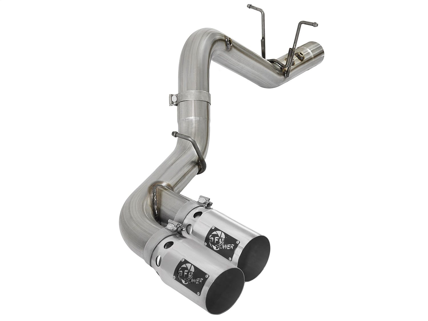 AFE 49-44089-P Rebel XD Series 4in 409 Stainless Steel DPF-Back Exhaust w/Dual Polished Tips
