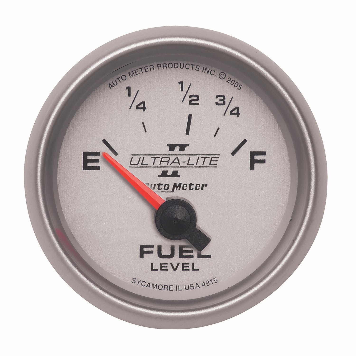 AutoMeter Products 4915 Electric Fuel Level Gauge 2 1/16 in. 73 Ohms Empty 10 Ohms