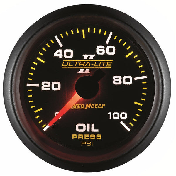 AutoMeter Products 4921 Gauge; Oil Pressure; 2 1/16in.; 100psi; Mechanical; Ultra-Lite II