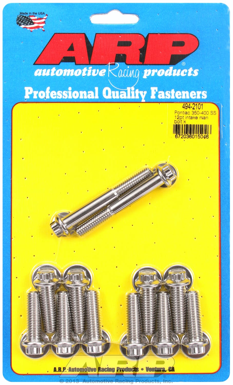 ARP 494-2101 350-400 Stainless Steel 12pt intake manifold bolt kit