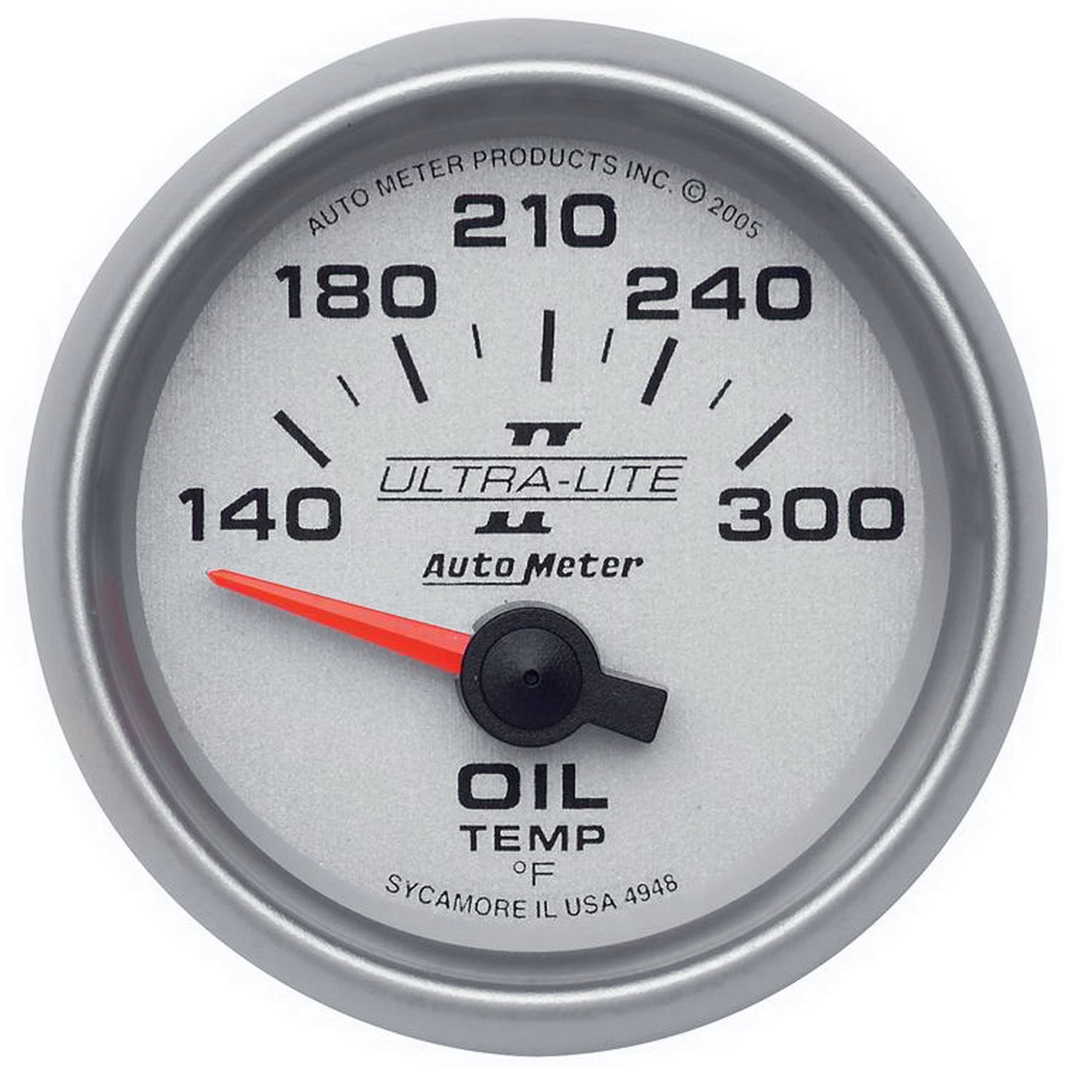 AutoMeter Products 4948 GAUGE; OIL TEMP; 2 1/16in.; 140-300° F; ELECTRIC; ULTRA-LITE II