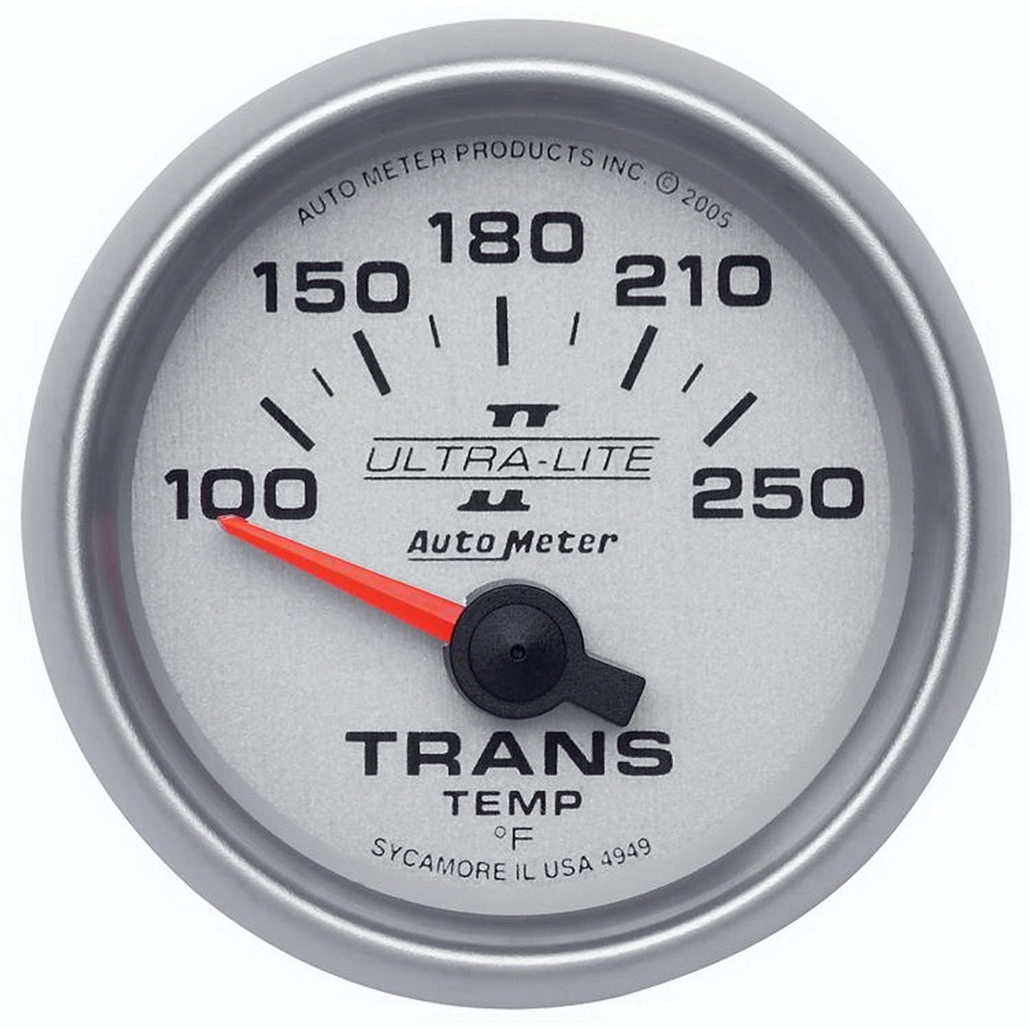 AutoMeter Products 4949 Gauge; Transmission Temp; 2 1/16in.; 100-250° F; Electric; Ultra-Lite II