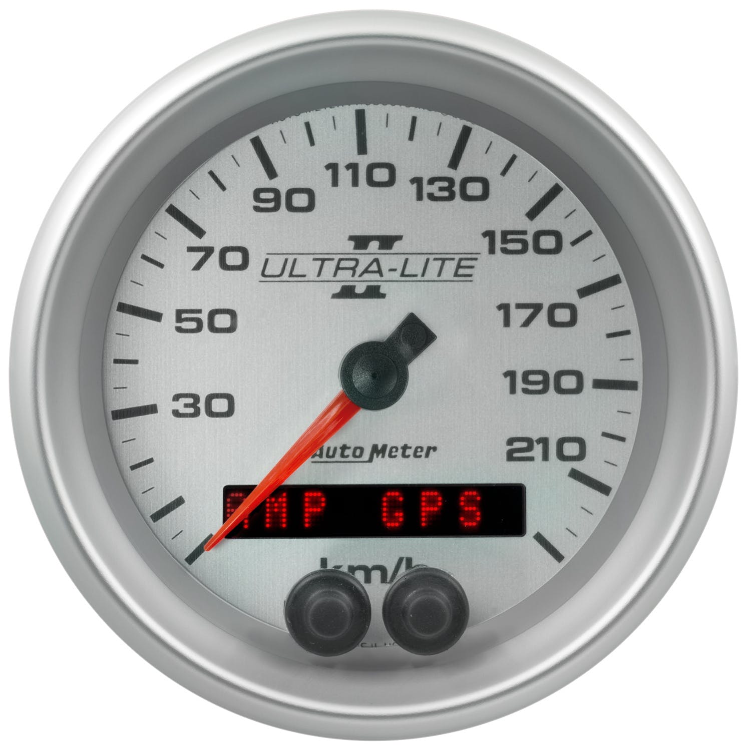 AutoMeter Products 4980-M GAUGE; SPEEDOMETER; 3 3/8in.; 225KM/H; GPS; ULTRA-LITE II